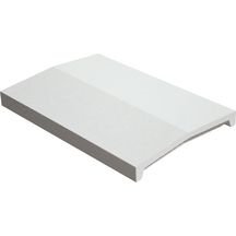 Chaperon de mur Optipose 2 pentes - blanc cassé - 49x33x4/5,4 cm