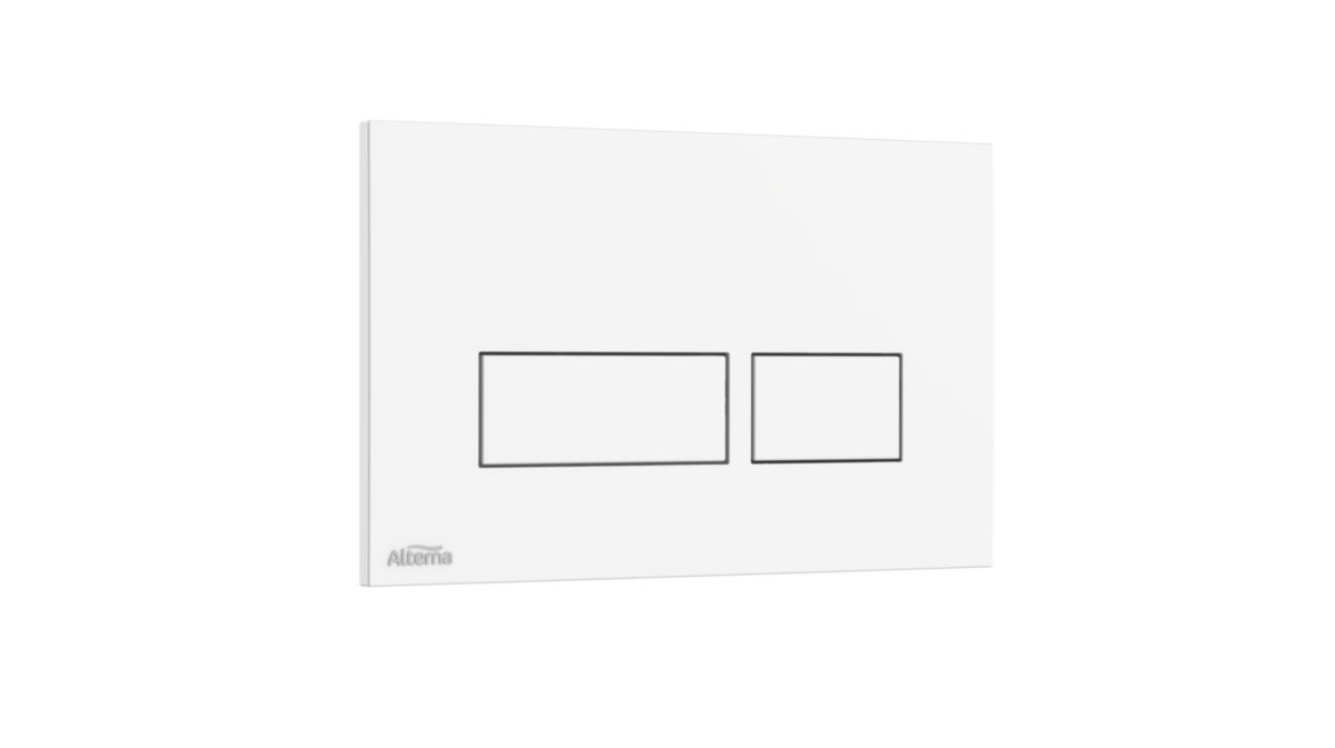 Plaque de commande Alterna Deco pour bâti-support autoportant Concerto 2 - blanc