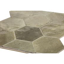 Carrelage hexagonal Loft - grès cérame émaillé - savannah green brillant - 17,3x15 cm