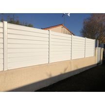 Lame PVC pour clôture brise-vue Lodeac - blanc RAL 9010 - 30x135x1500 mm