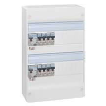 Tableau électrique pour logement T1/T2 - 2 inter. différentiels (40A - Type A/40A Type AC)+ 9 disjoncteurs - Legrand Réf 093055