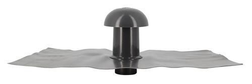 Chapeau de ventilation à collerette d'étanchéité CD4 - PVC gris ardoise - Ø 40 mm - collerette 330x250 mm