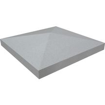 Chapeau de pilier pointe de diamant - gris - 50x50x5/11 cm