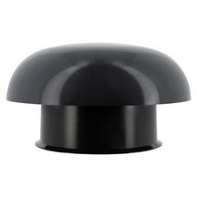 Chapeau de ventilation simple avec moustiquaire CC12M ardoise diamètre sortie 125 mm