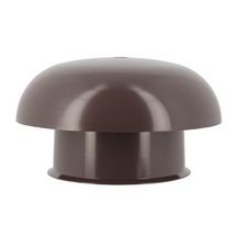 Chapeau de ventilation simple avec moustiquaire marron diamètre sortie 125 mm Réf.CCT12M