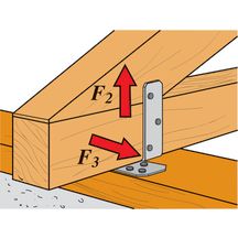 Pied de fermette PFP38 - acier galvanisé - 38x84 mm