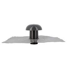 Chapeau de ventilation à collerette d'étanchéité CD5 - PVC gris ardoise - Ø 50 mm - collerette 350x250 mm