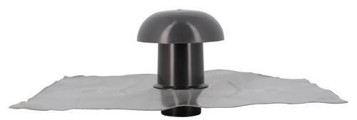 Chapeau de ventilation à collerette d'étanchéité CD5 - PVC gris ardoise - Ø 50 mm - collerette 350x250 mm