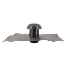 Chapeau de ventilation à collerette d'étanchéité CD6 - PVC gris ardoise - Ø 63 mm - collerette 370x250 mm