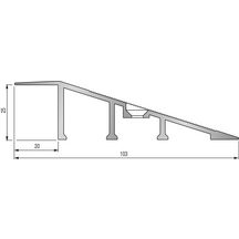 Rampe d'accès à visser RMP2 - pour revêtement ép. 25 mm - L. 3 m