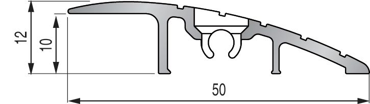 Rampe d'accès à visser RMP4 - pour revêtement ép. 10 mm - L. 3 m