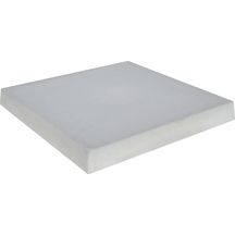 Chapeau de pilier plat Pierre Lisse - gris - 40x40x4,5 cm