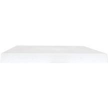 Chapeau de pilier plat Pierre Lisse - blanc tradition - 50x50x4,5 cm