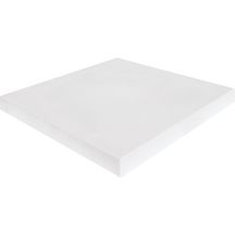 Chapeau de pilier plat Pierre Lisse - blanc tradition - 50x50x4,5 cm