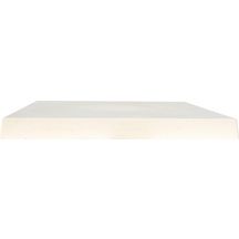 Chapeau de pilier plat Pierre Lisse - ton crème - 50x50x4,5 cm