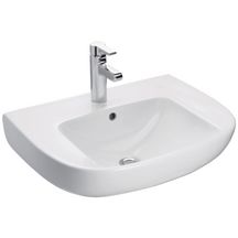 Lavabo ODEON UP 60 x 49 cm, percé 1 trou, avec cache trop-plein chromé E4061, blanc Réf. E4736-00