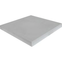 Chapeau de pilier plat Pierre Lisse - gris - 50x50x4,5 cm