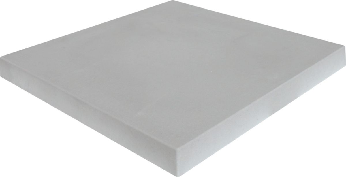 Chapeau de pilier plat Pierre Lisse - gris - 50x50x4,5 cm