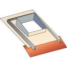 Embase polyvalente ocre (RAL 320) pour tuile avec kit d'étanchéité rouge, pente 56,02 à 70,02% Réf. EBU 070045 / 86070045