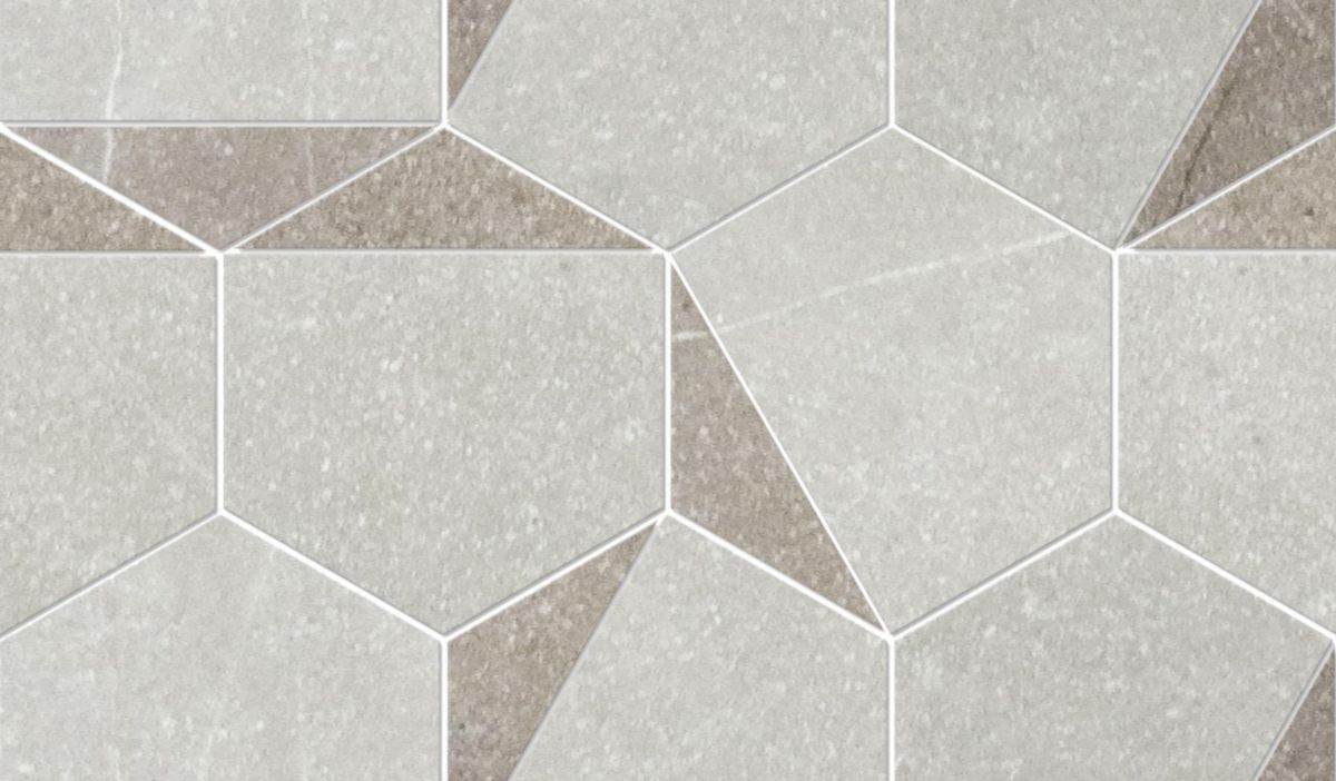 Carrelage mural hexagonal grès cérame Madison - net bone - 26x30 cm