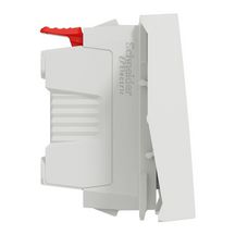 Bouton poussoir à connexion rapide Unica - 10A - blanc - 2 modules