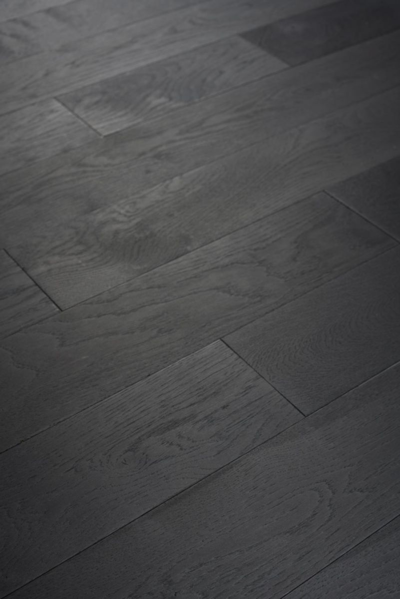 Parquet bois massif Residency 10 mm - chêne réglisse huilé - L. 300/900 mm - l. 120 mm - ép. 10 mm