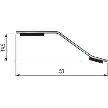 Barre de seuil adhésif multi-niveaux inox brillant 50x2700 mm