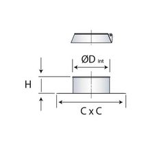 Solin avec collerette Inox-Inox - toit plat - Ø 180/230 mm