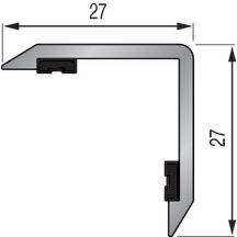 Cornière métallique adhésive pour angle sortant aluminium anodisé naturel 25x25x3000mm Réf. 1330100 00