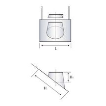 Solin avec collerette Inox-Inox + kit d'étanchéité - toiture tuiles pente 15/30° - Ø 180/230 mm