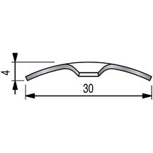 Seuil de porte à visser Classic extra-plat laiton poli 30x830mm