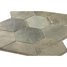 Carrelage hexagonal Loft - grès cérame émaillé - savannah green mat - 17,3x15x0,8 cm