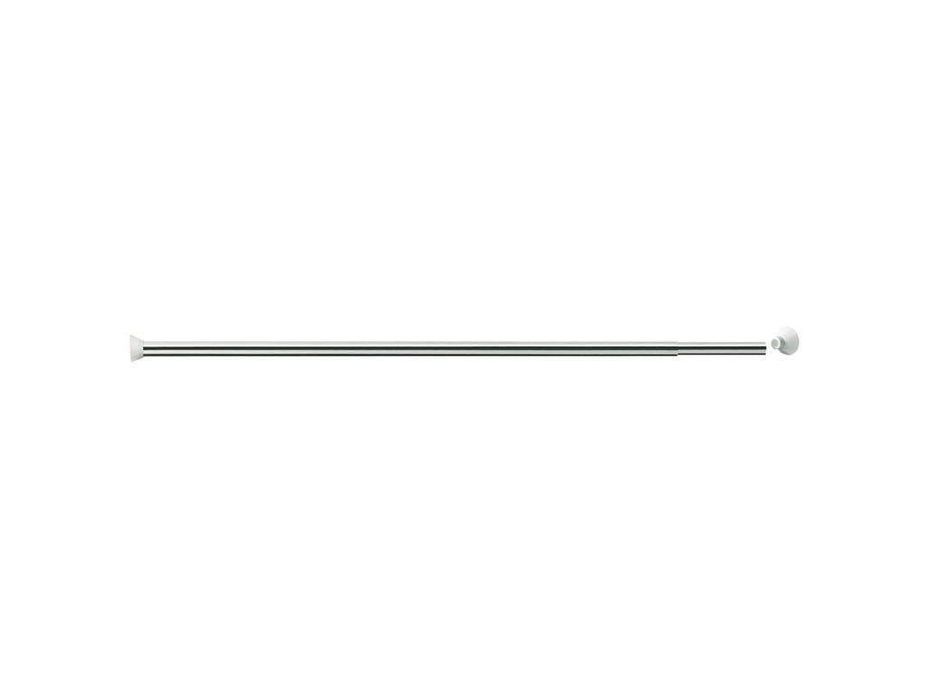 Porte-rideau droit extensible tube aluminium poli embouts caoutchouc réf. 004052