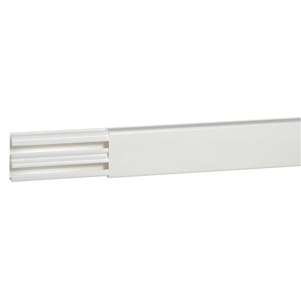 Moulure DLPlus avec cloison - PVC blanc - section 32x12,5 mm - L. 2,1 m