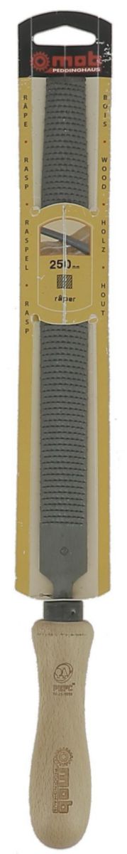 Râpe demi-ronde - manche bois - L. 250 mm - section 25x7 mm