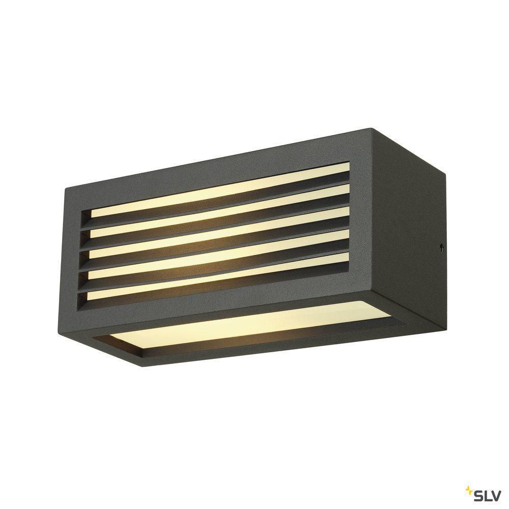 Applique Led pour éclairage extérieur Box-L - 18W - culot E27 - anthracite - 110x250x110 mm