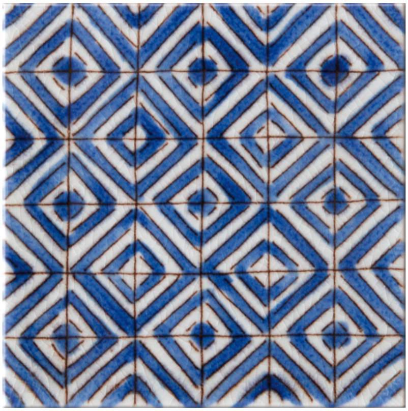 Carrelage mural faïence Asori - Lisbonne bleu - 10x10 cm