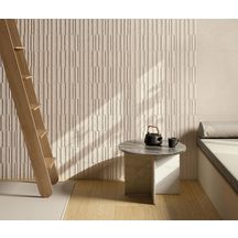 Carrelage mural faïence Manhattan - bone wavy - rectifié - 33,3x100 cm