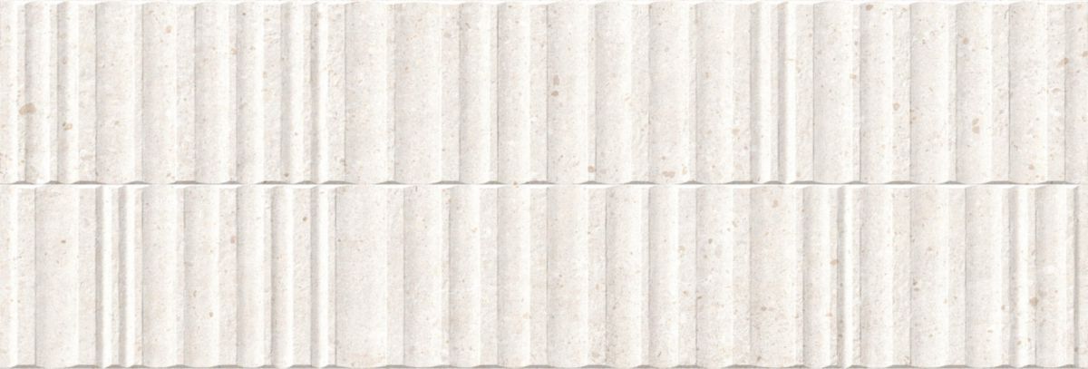 Carrelage mural faïence Manhattan - bone wavy - rectifié - 33,3x100 cm