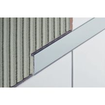 Profilé listel aluminium chromé brillant pour revêtement mural DL625ACG longueur 2,50m Schlüter