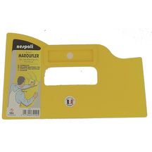 Spatule à maroufler - plastique jaune - L. 26,2 cm - l. 15,5 cm