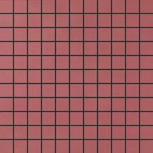 Mosaïque Liv'In - faïence - ton blush red - tesselles 2,5x2,5 cm - 29,5x29,5 cm - ép. 8,5 mm