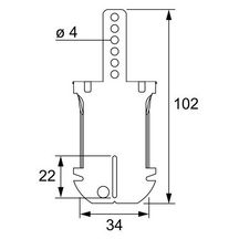 Suspente pour hourdis léger PHAR - L. 102 mm - boîte de 50 pcs