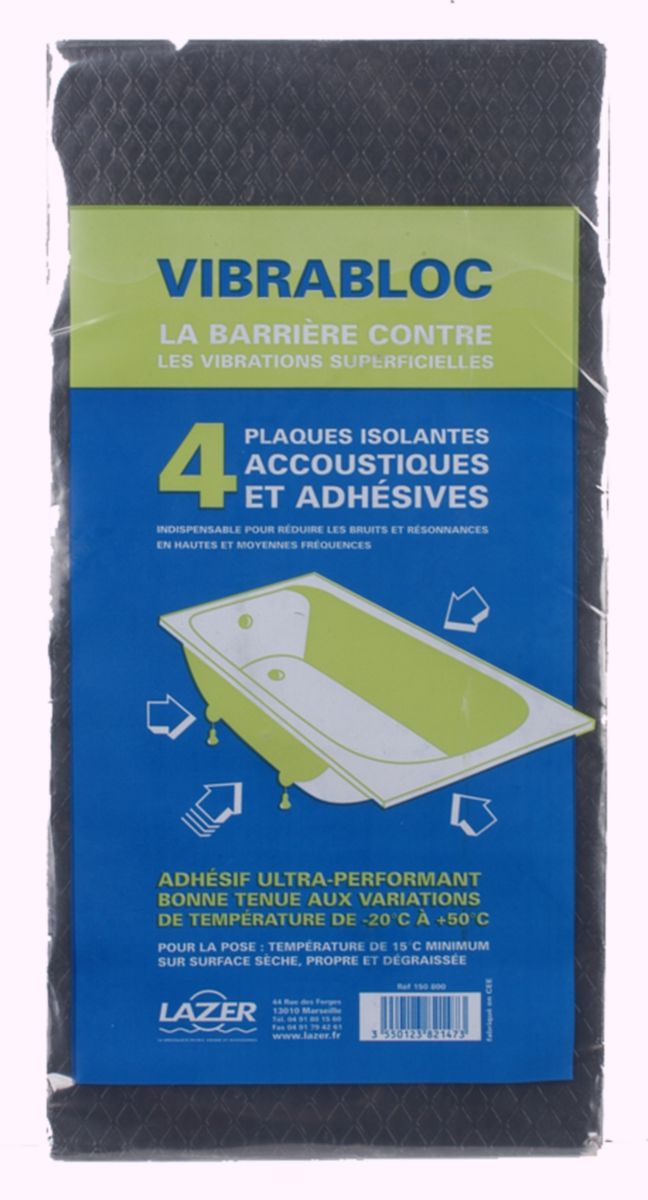 Plaques isolantes Vibrabloc lot de 4 pour baignoire 150800