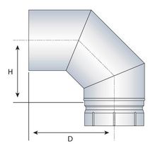 Coude à segment 90° EMAILLE , diamètre 150 mm Réf. CDS 90 150 E NM / 56150942