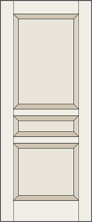 Bloc porte CONFORT postformé TD 3 panneaux isolant à recouvrement prépeint 204 x 83 cm gauche P - H72 résineux 3 fiches - avec joint et joint balai - serrure clé I axe à 50 mm - emballé