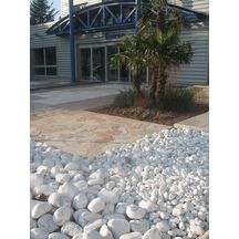 Galet roulé de marbre 25/40mm en big bag de 1 tonne bianco carrara