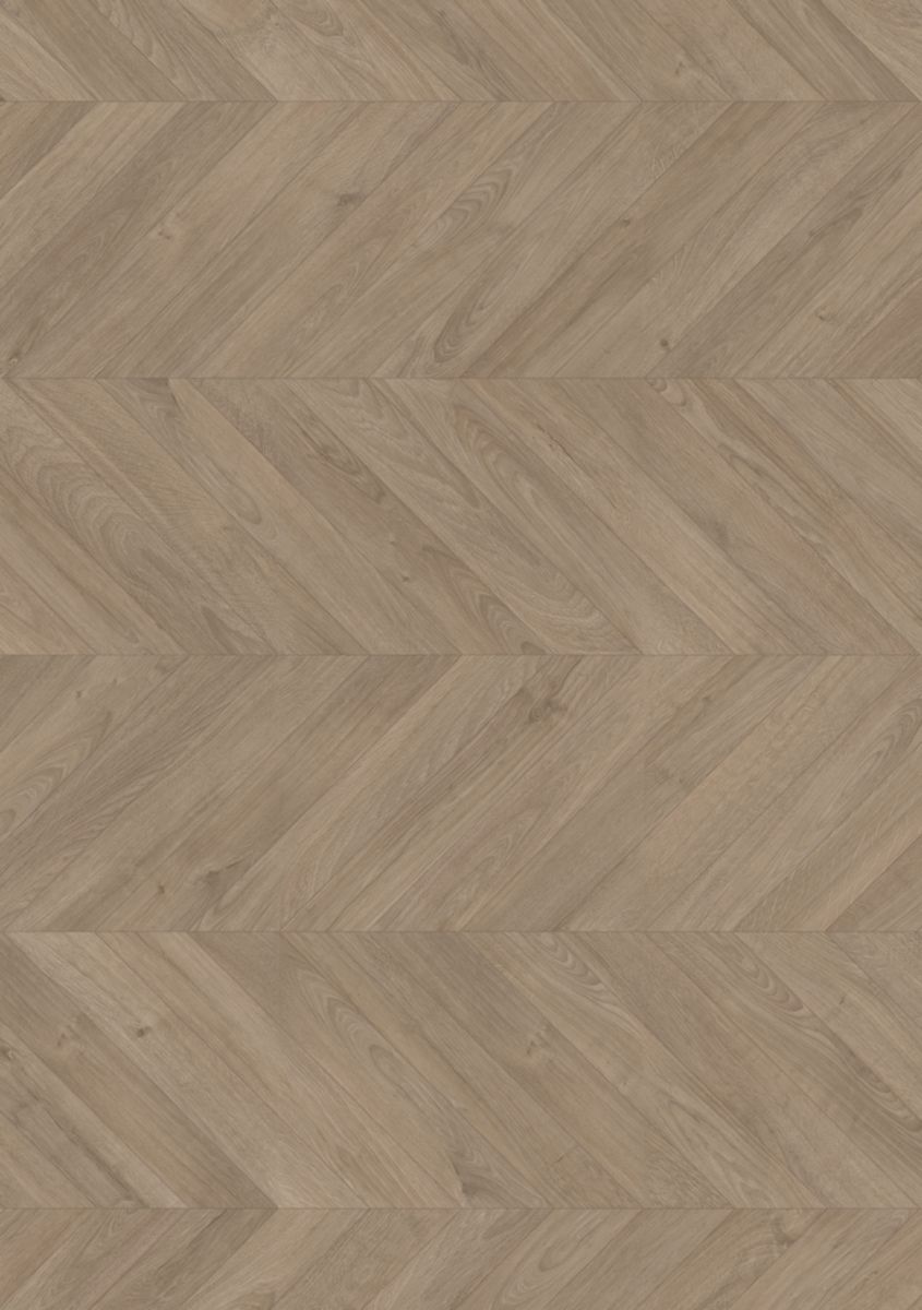 Sol intérieur stratifié Impressive Patterns - chevron chêne taupe - 8x396x1200 mm