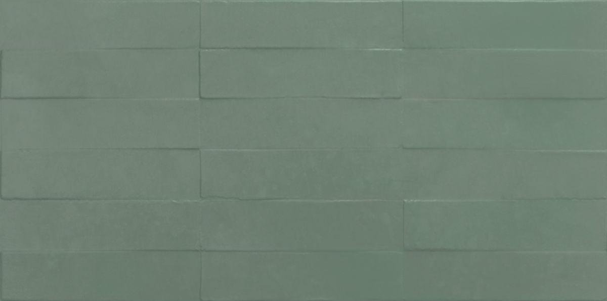 Faïence murale Liv'in - modèle Brick Olive Green - 30x60 cm - ép. 8,5 mm