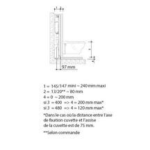 Bâti-support Ingenio évacuation coudée ou droite pipe orientable avec kit de liaison standard inclus Réf. 31310110